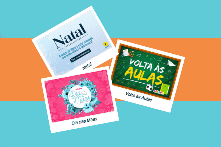Brindes para Natal, dia das mães e volta às aulas