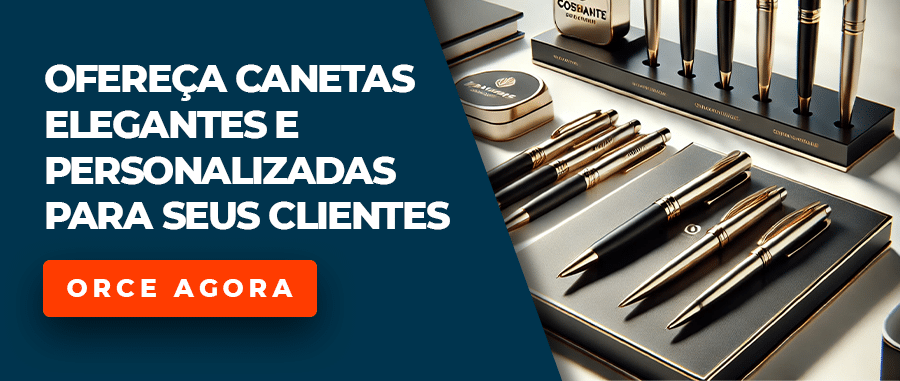 Ofereça canetas elegantes e personalizadas para seus clientes