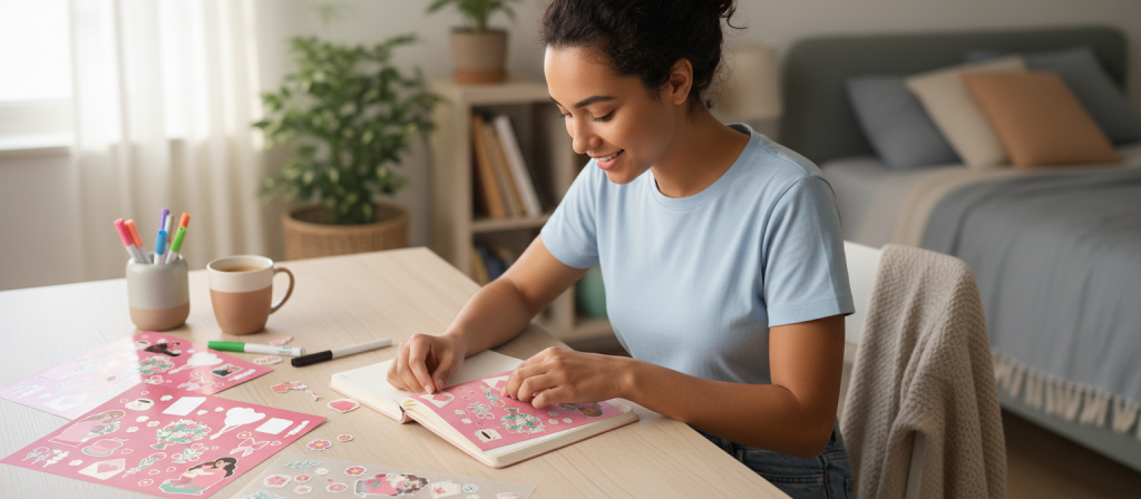 Cartela de Adesivos para o Dia das Mães